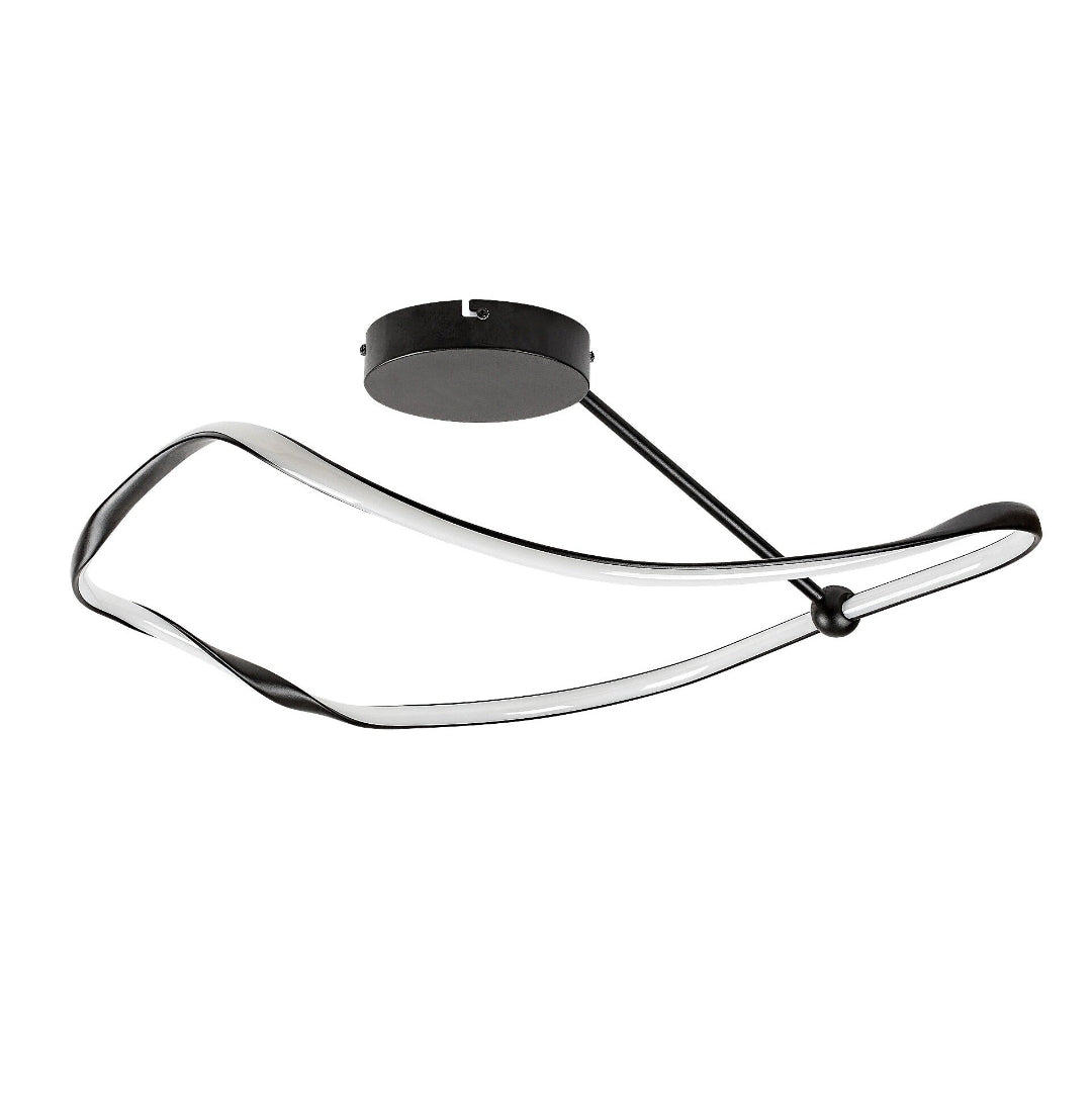Mirossi – ceiling lamp, black matte, modern style