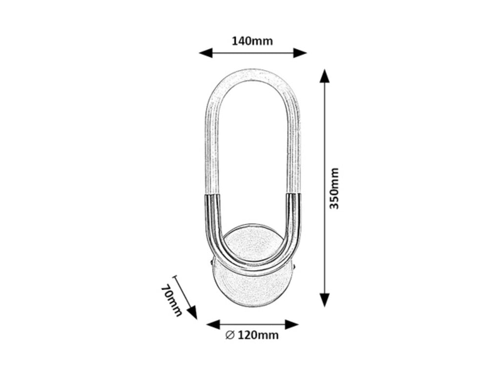 Irelia RABALUX wall lamp – attenuated chrome, LED 9W, 4000K