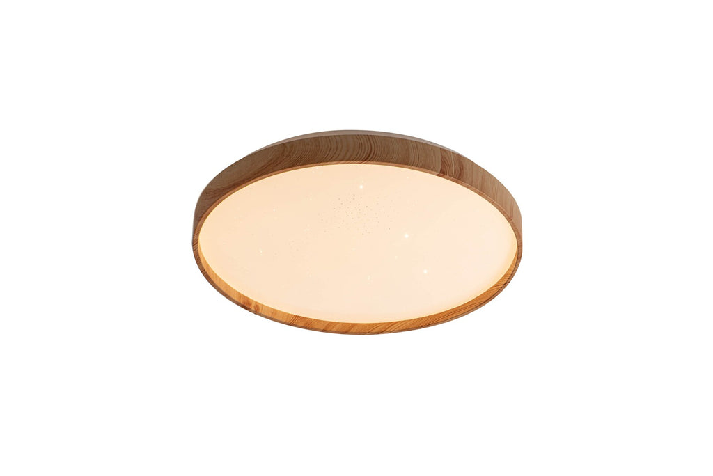 Leana2 – LED ceiling lamp RABALUX, 24W, beech and white, star effect