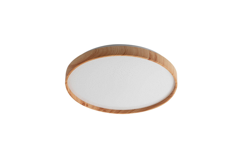 Leana2 – LED ceiling lamp RABALUX, 24W, beech and white, star effect