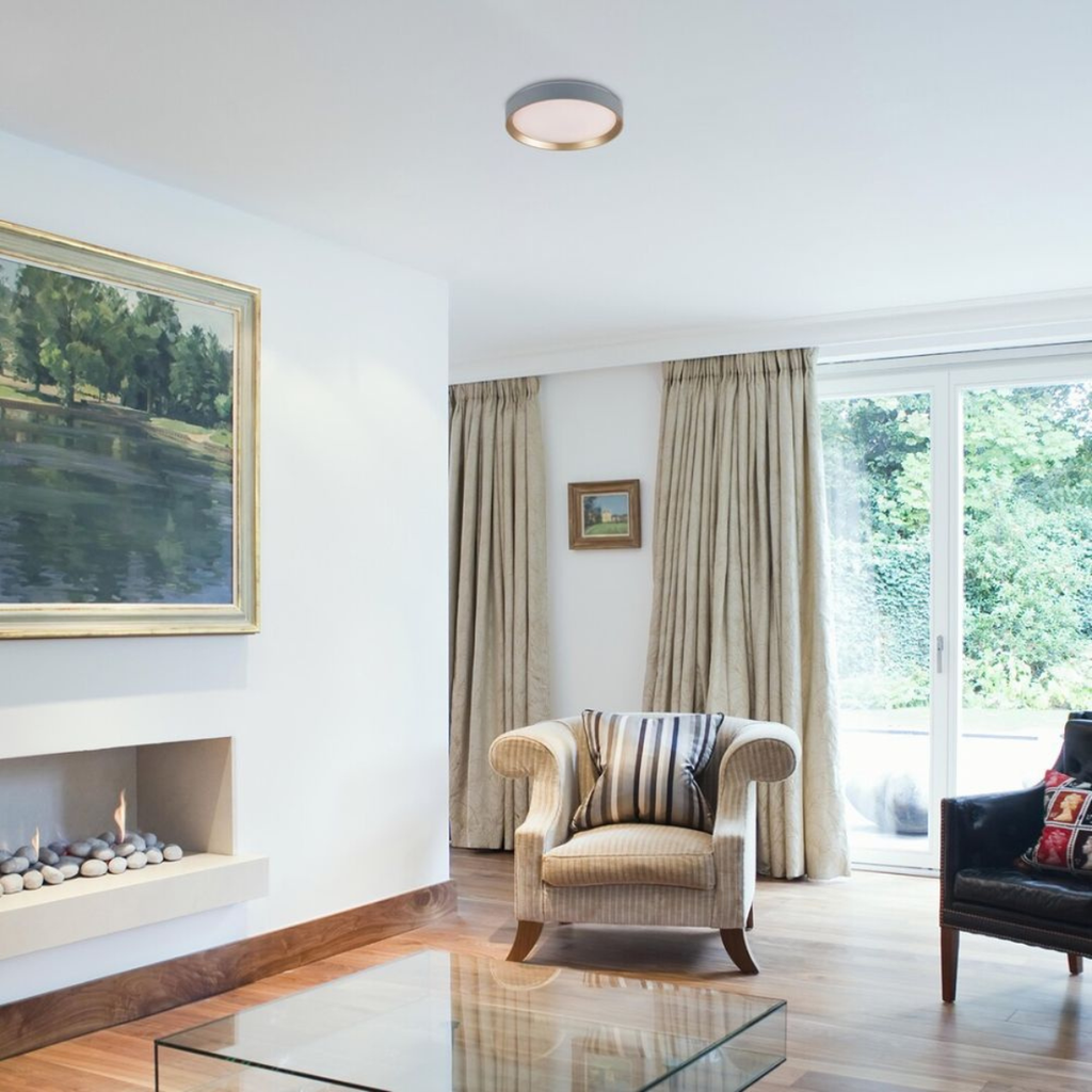 Liatris2 – LED таванна лампа, сив, Ø385 мм, модерна серия