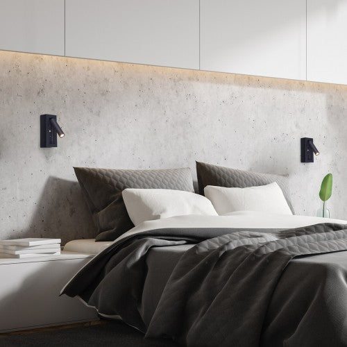 LED аплик GELLO 71285 – черен мат, с подвижна глава и ключ ON/OFF