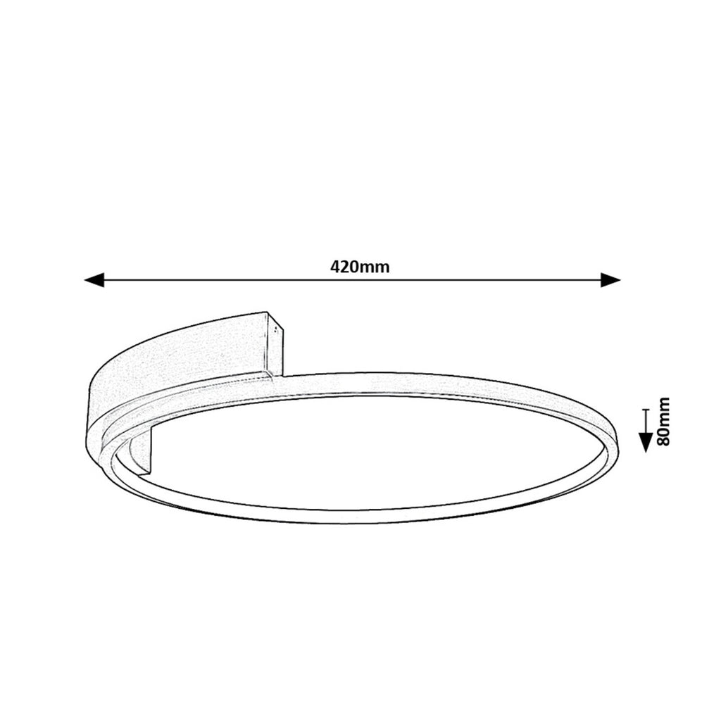Holize – RABALUX LED ceiling light, 23W, 4000K, golden round design