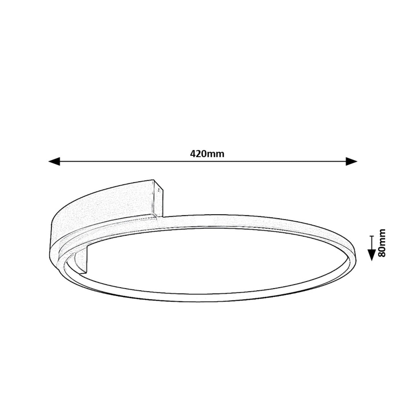 Holize – RABALUX LED ceiling light, 23W, 4000K, golden round design