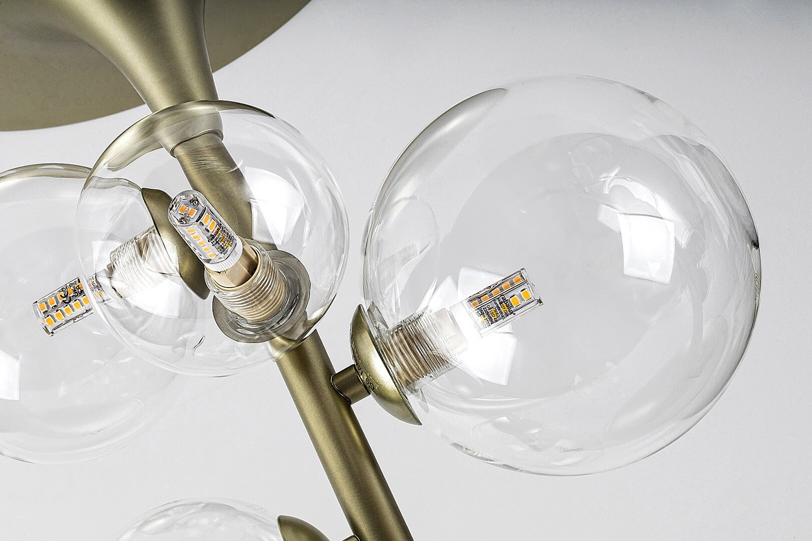 Aslov – RABALUX ceiling lamp, gold with 6 glass lampshades, G9