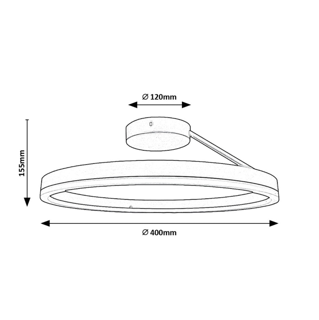 Isaure – LED ceiling lamp RABALUX, Ø40 cm, 24W, black, adjustable light