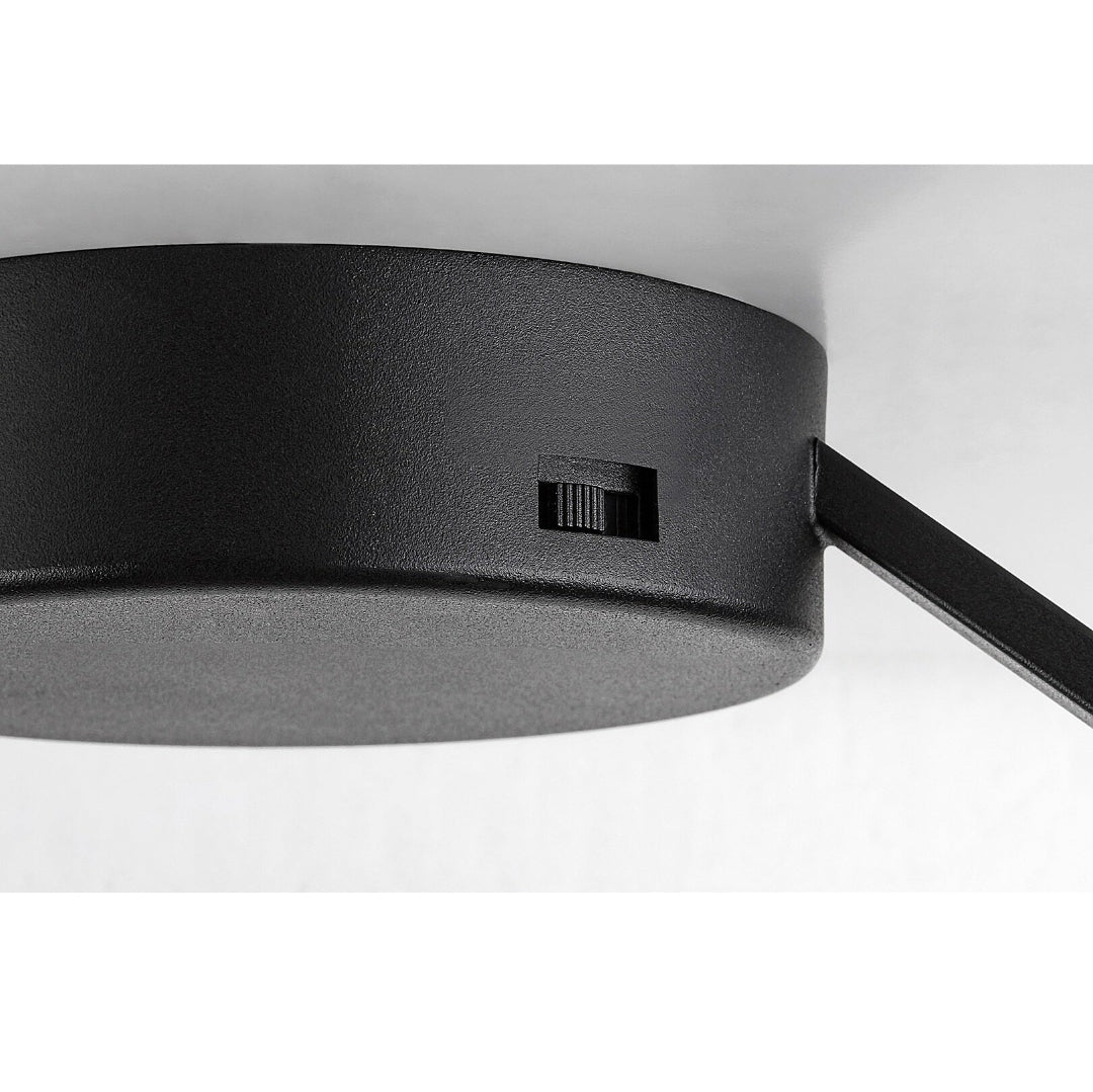 Isaure – LED ceiling lamp RABALUX, Ø40 cm, 24W, black, adjustable light