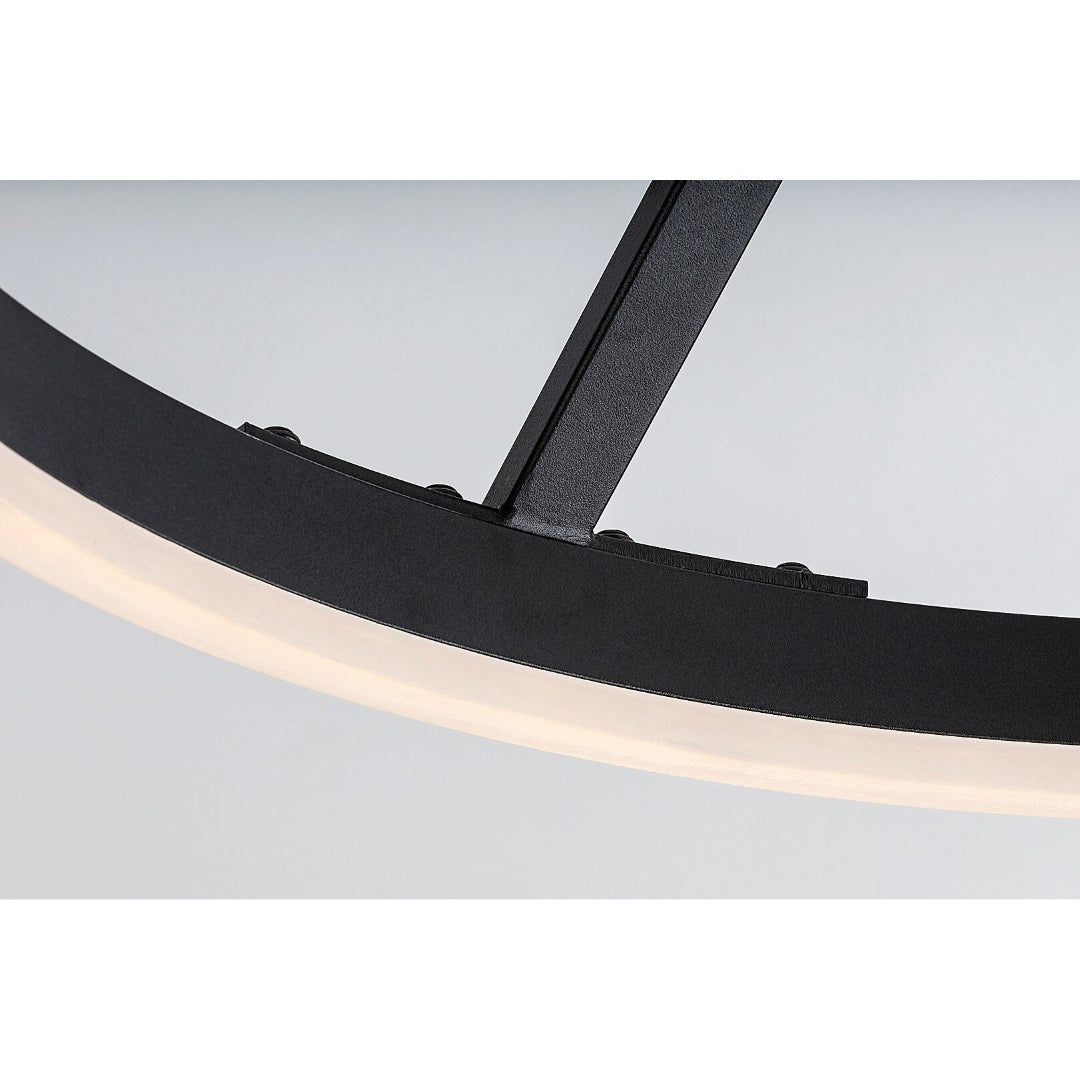 Isaure – LED ceiling lamp RABALUX, Ø40 cm, 24W, black, adjustable light