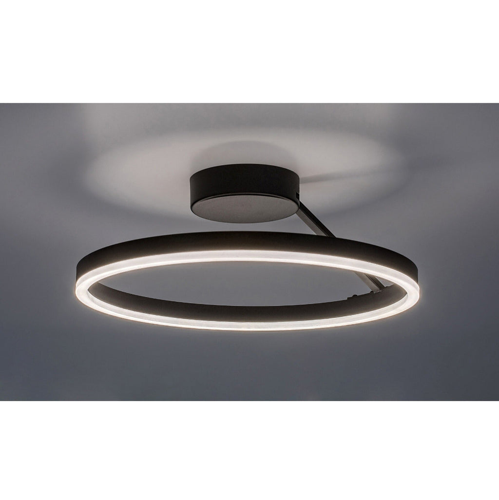 Isaure – LED ceiling lamp RABALUX, Ø40 cm, 24W, black, adjustable light