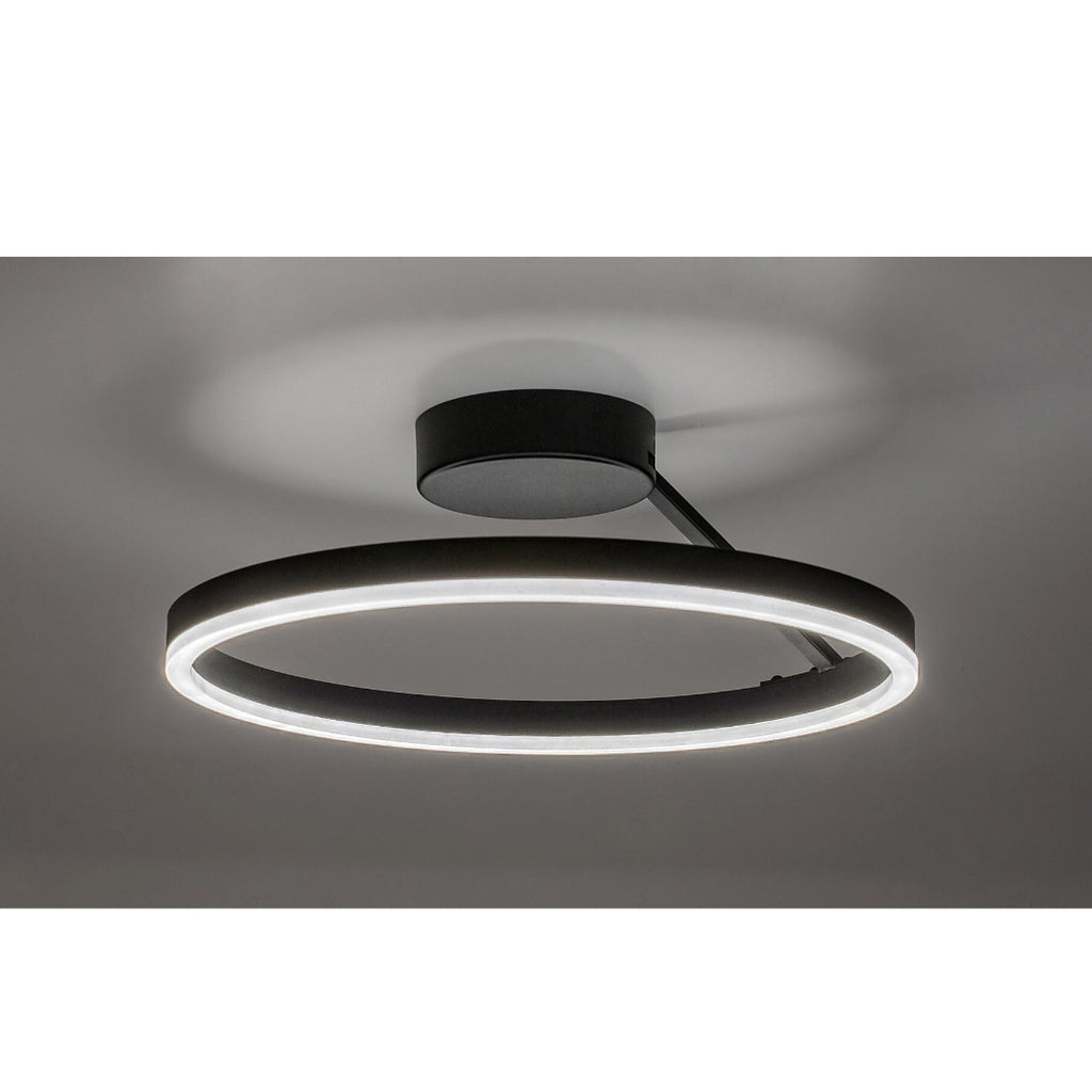 Isaure – LED ceiling lamp RABALUX, Ø40 cm, 24W, black, adjustable light