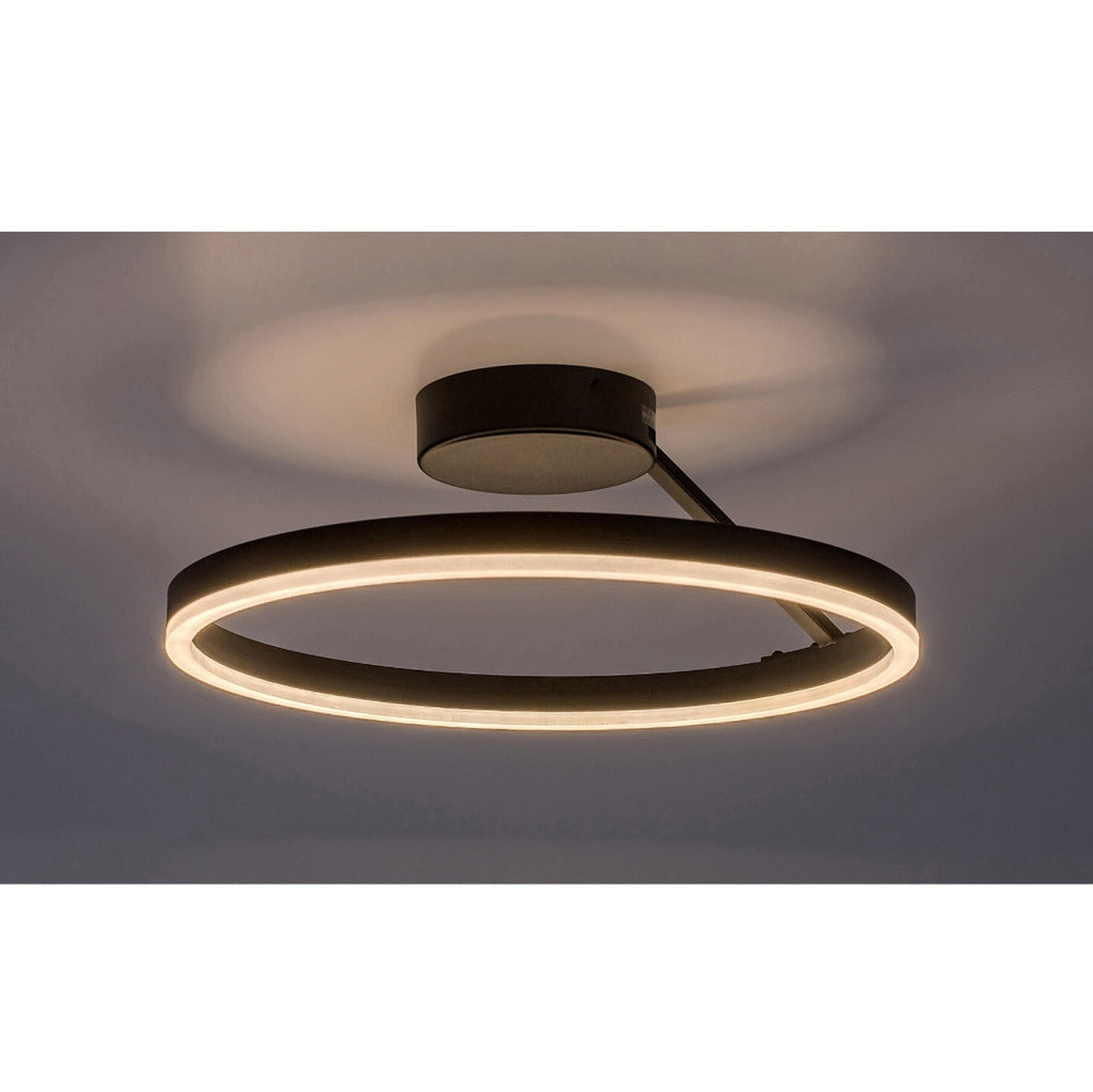 Isaure – LED ceiling lamp RABALUX, Ø40 cm, 24W, black, adjustable light