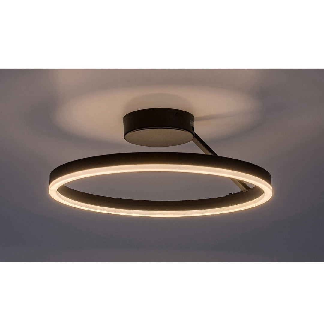 Isaure – LED ceiling lamp RABALUX, Ø40 cm, 24W, black, adjustable light