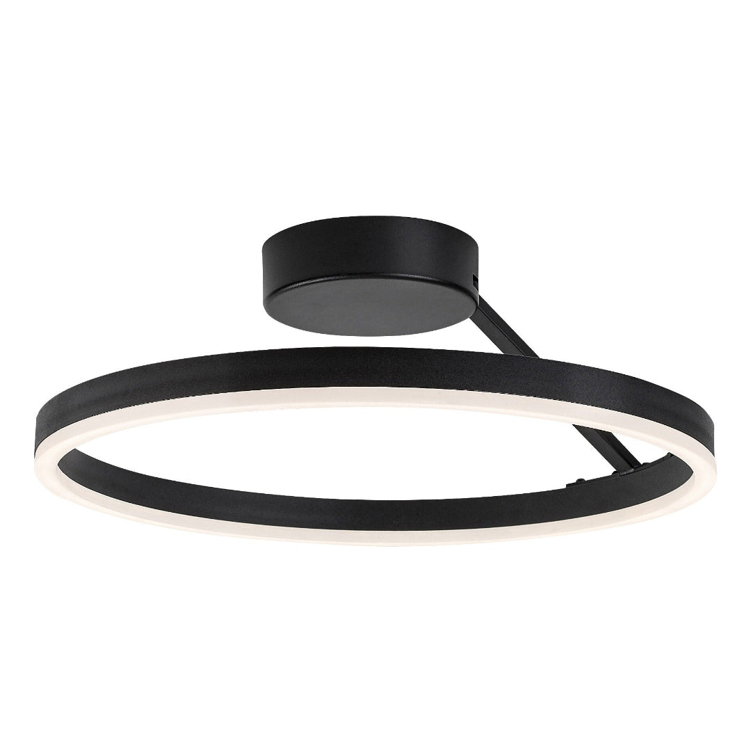 Isaure – LED ceiling lamp RABALUX, Ø40 cm, 24W, black, adjustable light