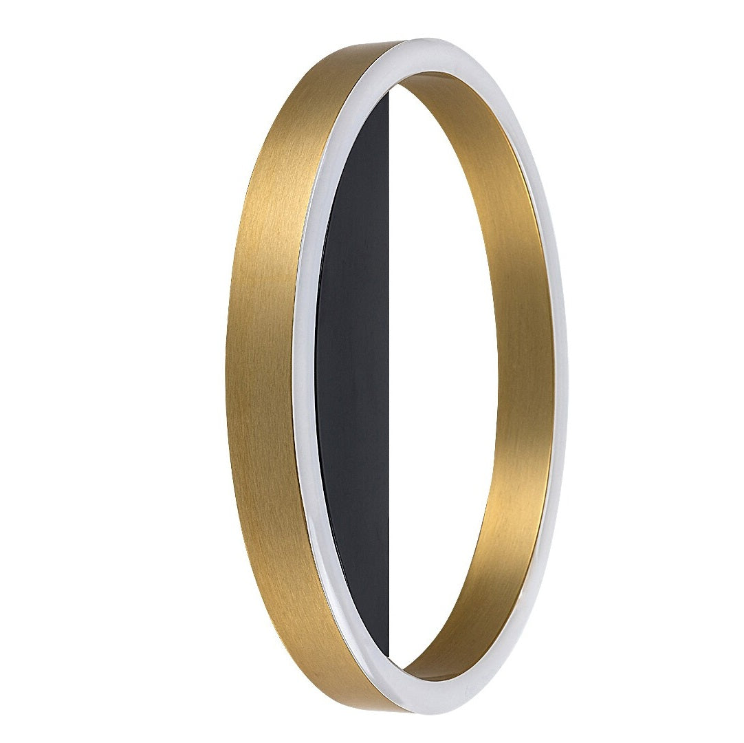 THRIC | LED wall light Ø25 cm – black and gold, 15W