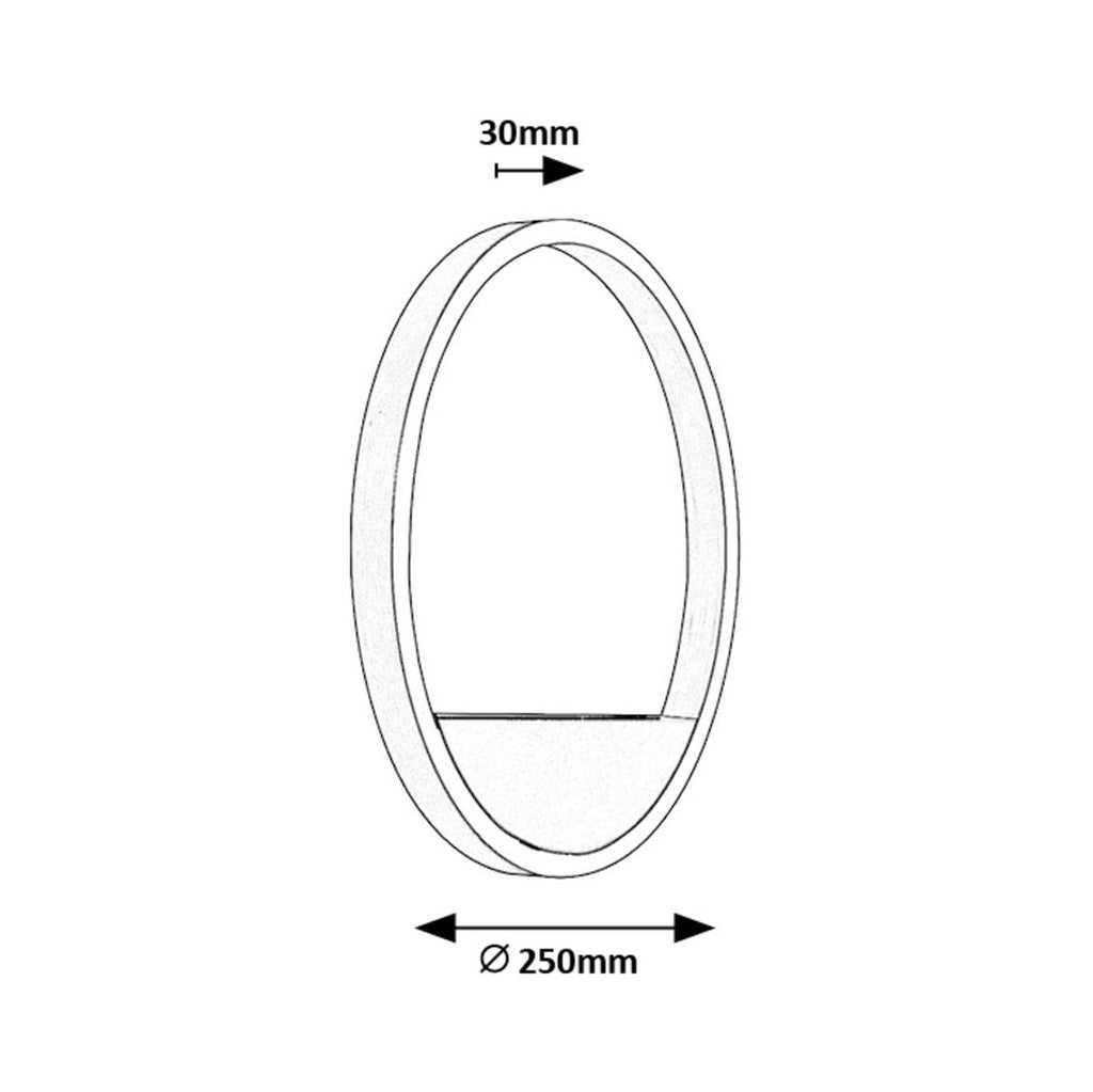THRIC | LED wall light Ø25 cm – black and gold, 15W