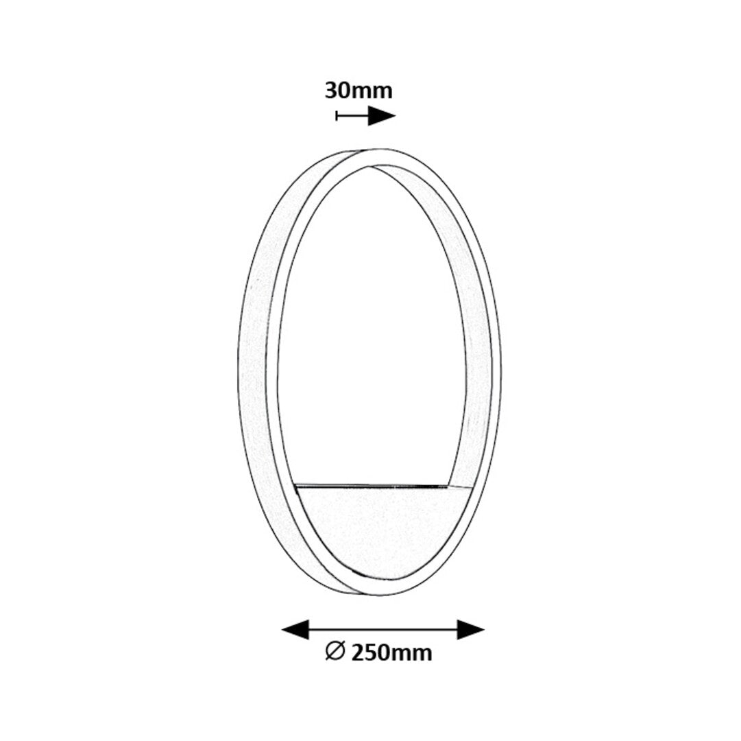 THRIC | LED wall light Ø25 cm – black and gold, 15W