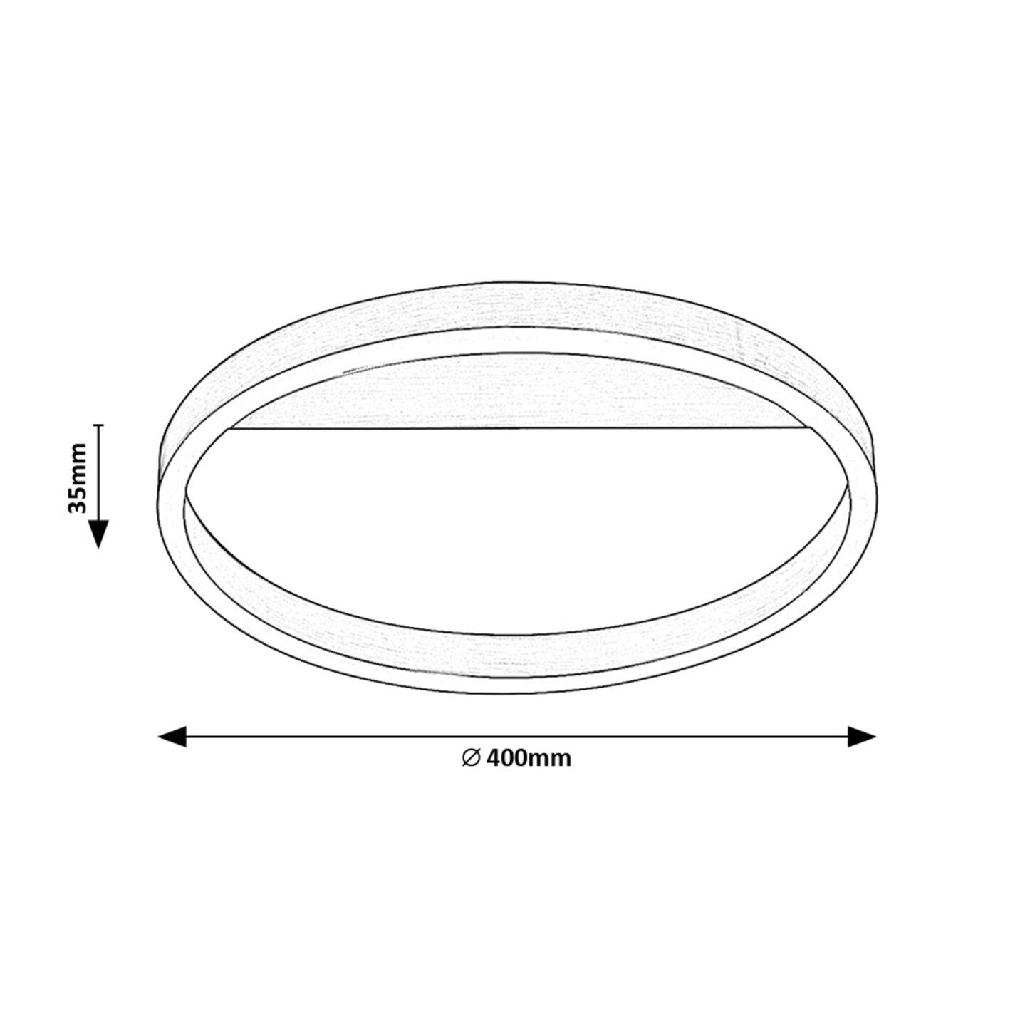 THRAC | LED ceiling light Ø40 cm – silver, 20W, modern style