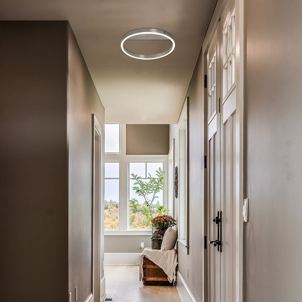 THRAC | LED ceiling light Ø40 cm – silver, 20W, modern style
