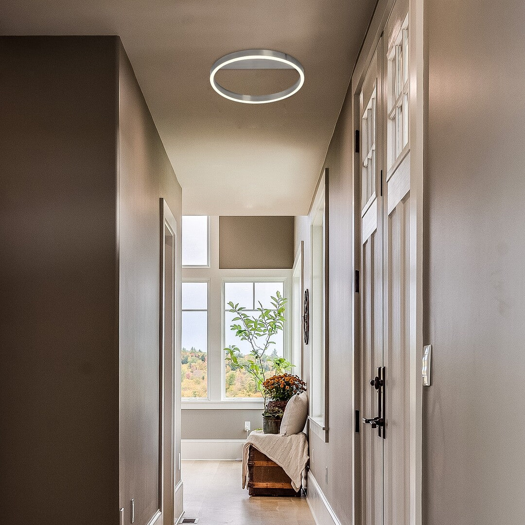 THRAC | LED ceiling light Ø40 cm – silver, 20W, modern style