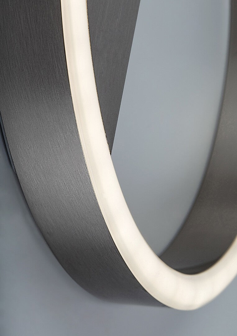 THRAC | LED wall light Ø25 cm – silver, 15W, modern design