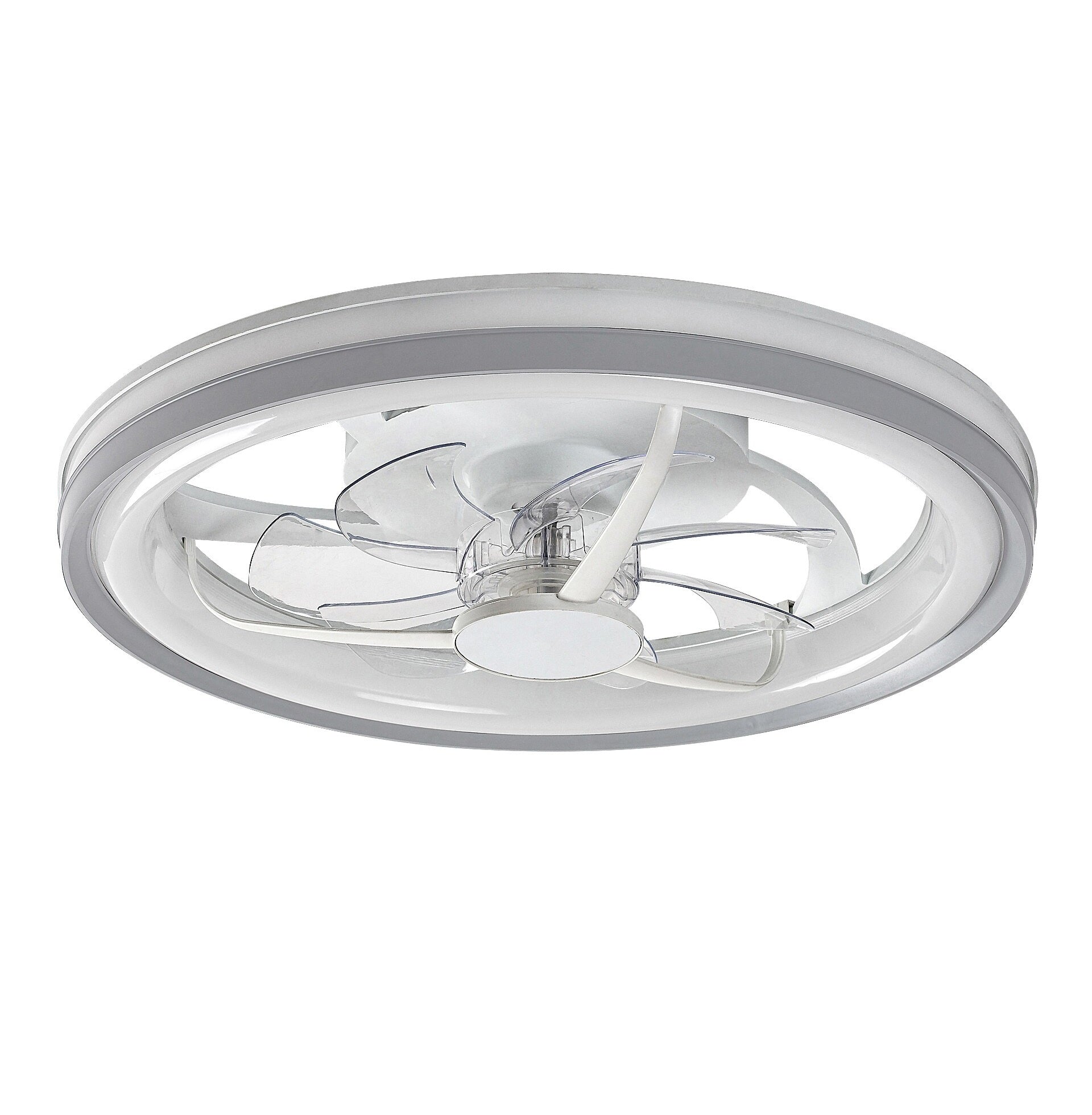 Smart ceiling lamp with fan Fanricius RABALUX – LED 40W, Wi-Fi, silver