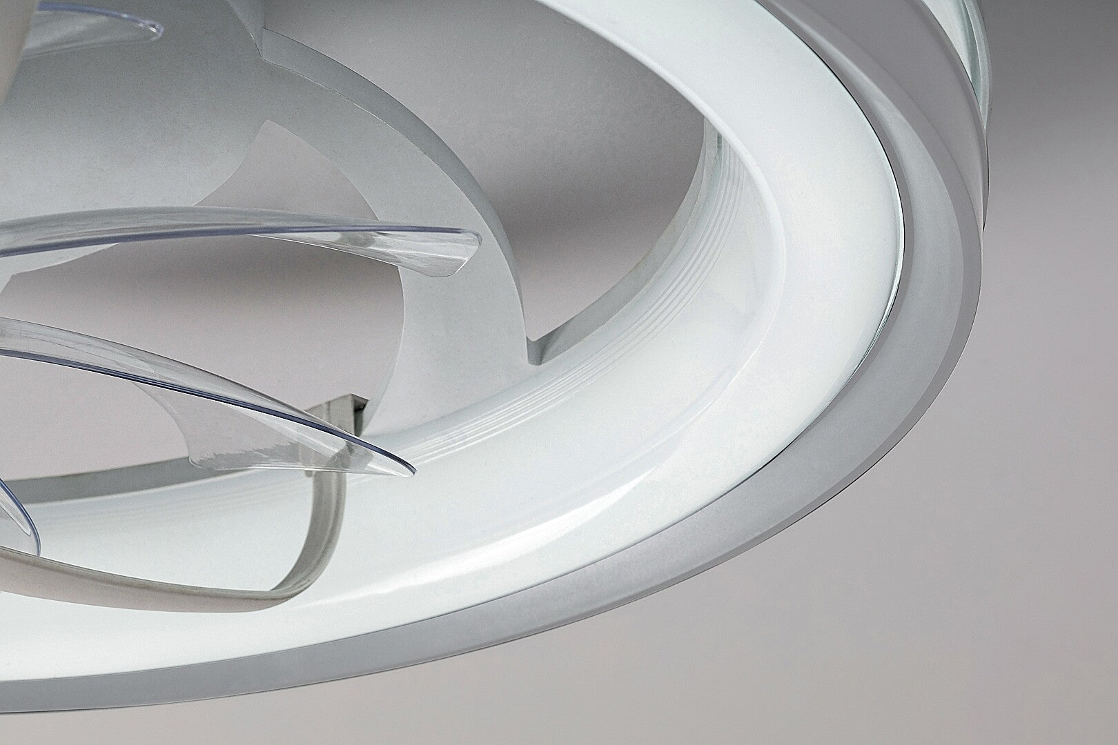 Smart ceiling lamp with fan Fanricius RABALUX – LED 40W, Wi-Fi, silver