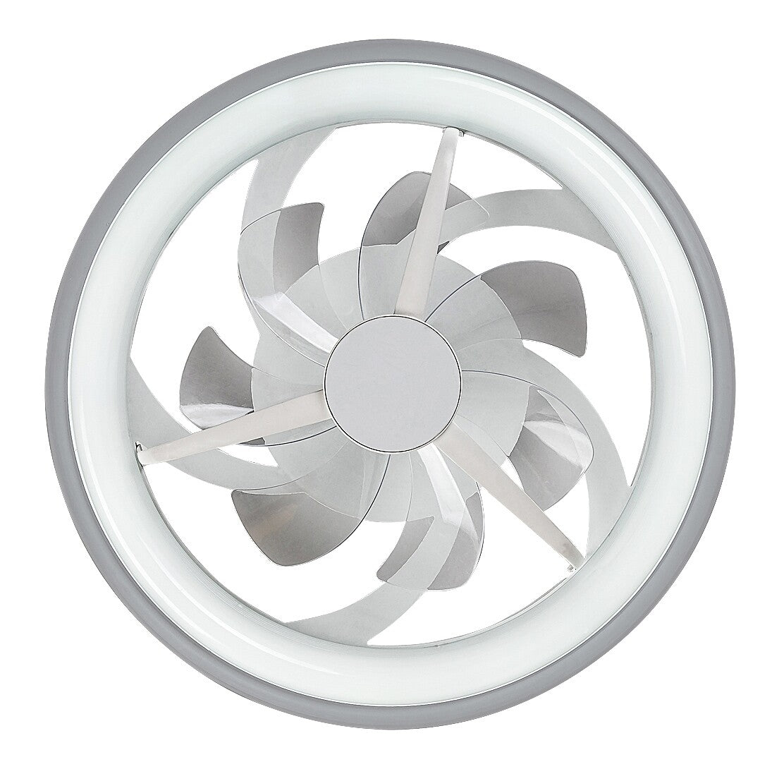 Smart ceiling lamp with fan Fanricius RABALUX – LED 40W, Wi-Fi, silver