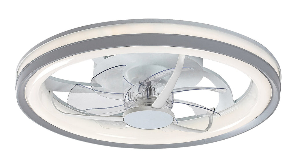 Smart ceiling lamp with fan Fanricius RABALUX – LED 40W, Wi-Fi, silver