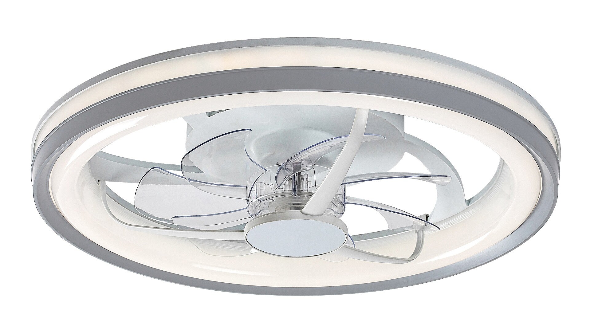 Smart ceiling lamp with fan Fanricius RABALUX – LED 40W, Wi-Fi, silver