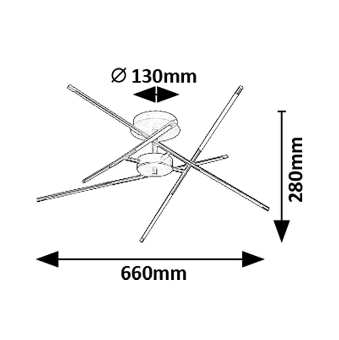Henli 2 – Golden LED ceiling light 40W, Ø66 cm | RABALUX