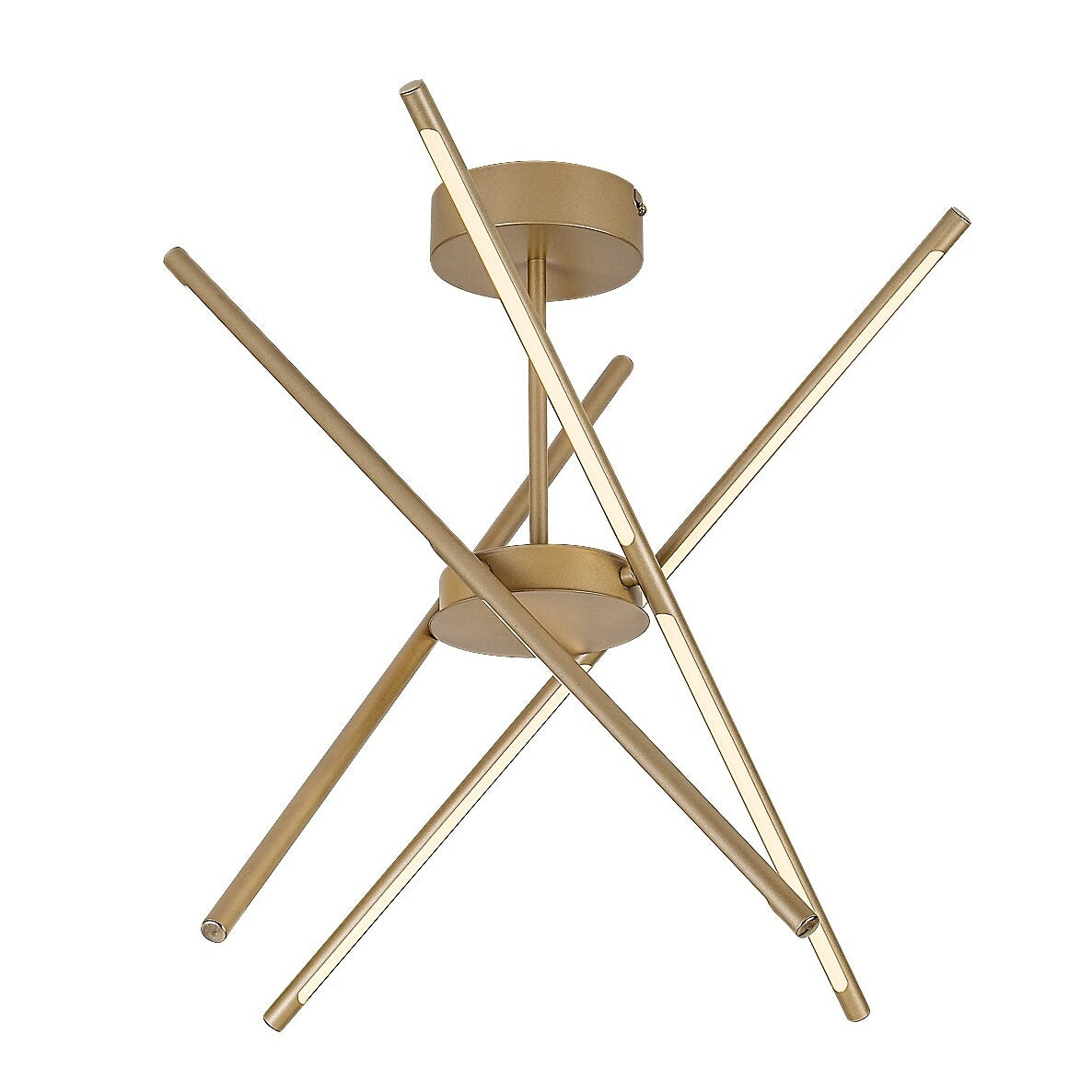 Henli 2 – Golden LED ceiling light 40W, Ø66 cm | RABALUX