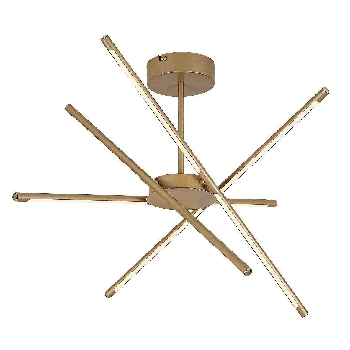 Henli 2 – Golden LED ceiling light 40W, Ø66 cm | RABALUX
