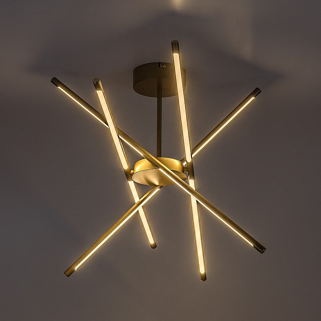 Henli 2 – Golden LED ceiling light 40W, Ø66 cm | RABALUX