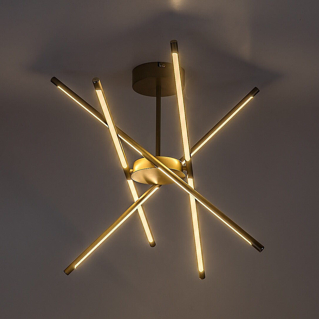 Henli 2 – Golden LED ceiling light 40W, Ø66 cm | RABALUX