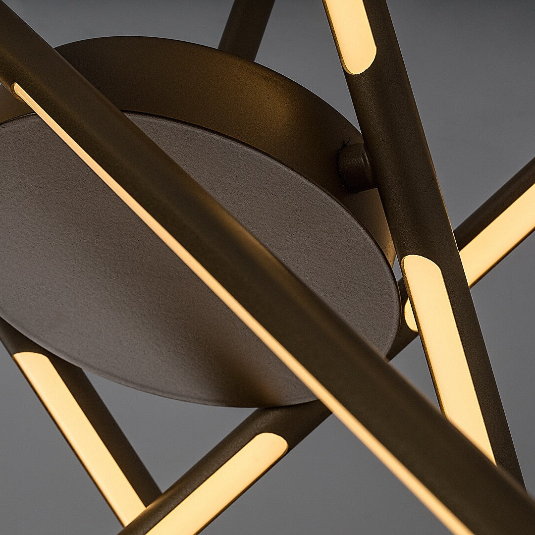 Henli 2 – Golden LED ceiling light 40W, Ø66 cm | RABALUX
