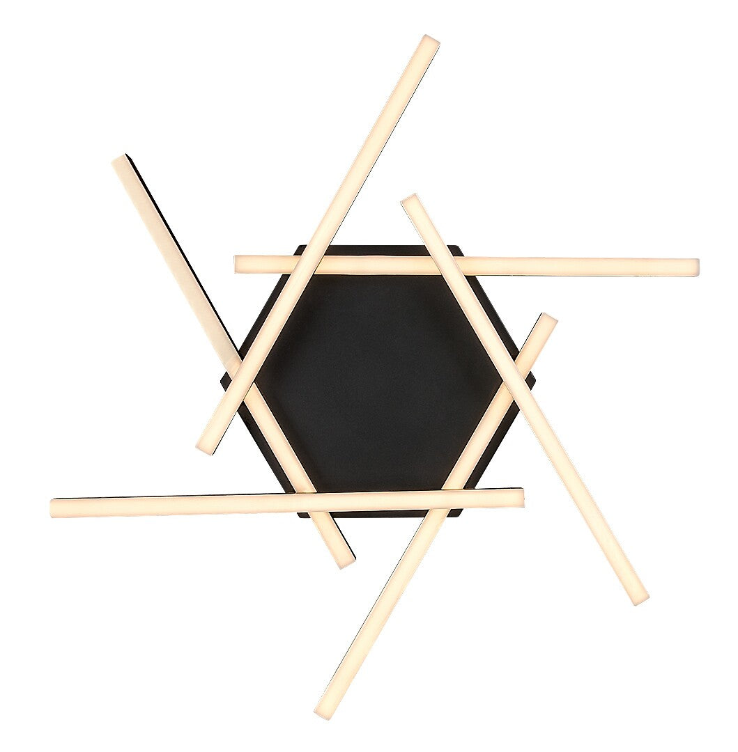 Severine – modern LED ceiling light 40W, black and gold | RABALUX