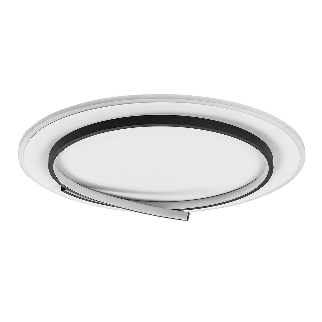 Niloo – modern LED ceiling lamp, Ø48 cm, 40W, 4000K, black