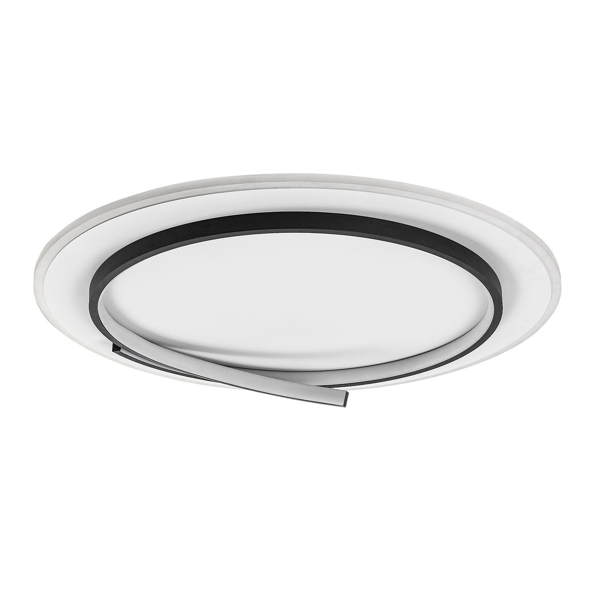 Niloo – modern LED ceiling lamp, Ø48 cm, 40W, 4000K, black