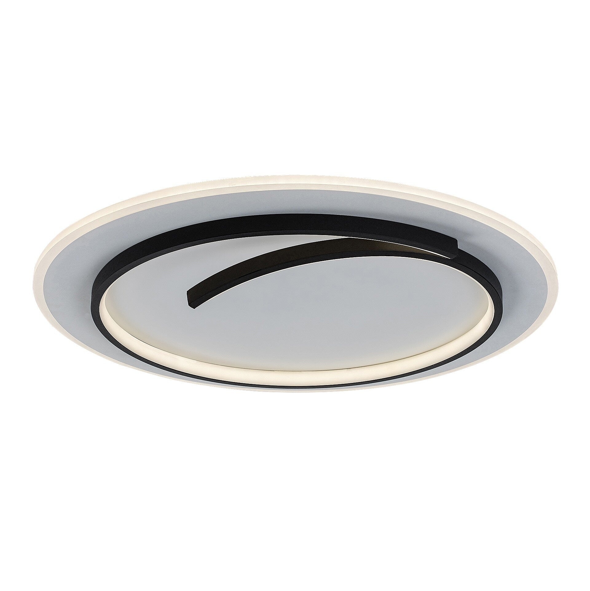 Niloo – modern LED ceiling lamp, Ø48 cm, 40W, 4000K, black