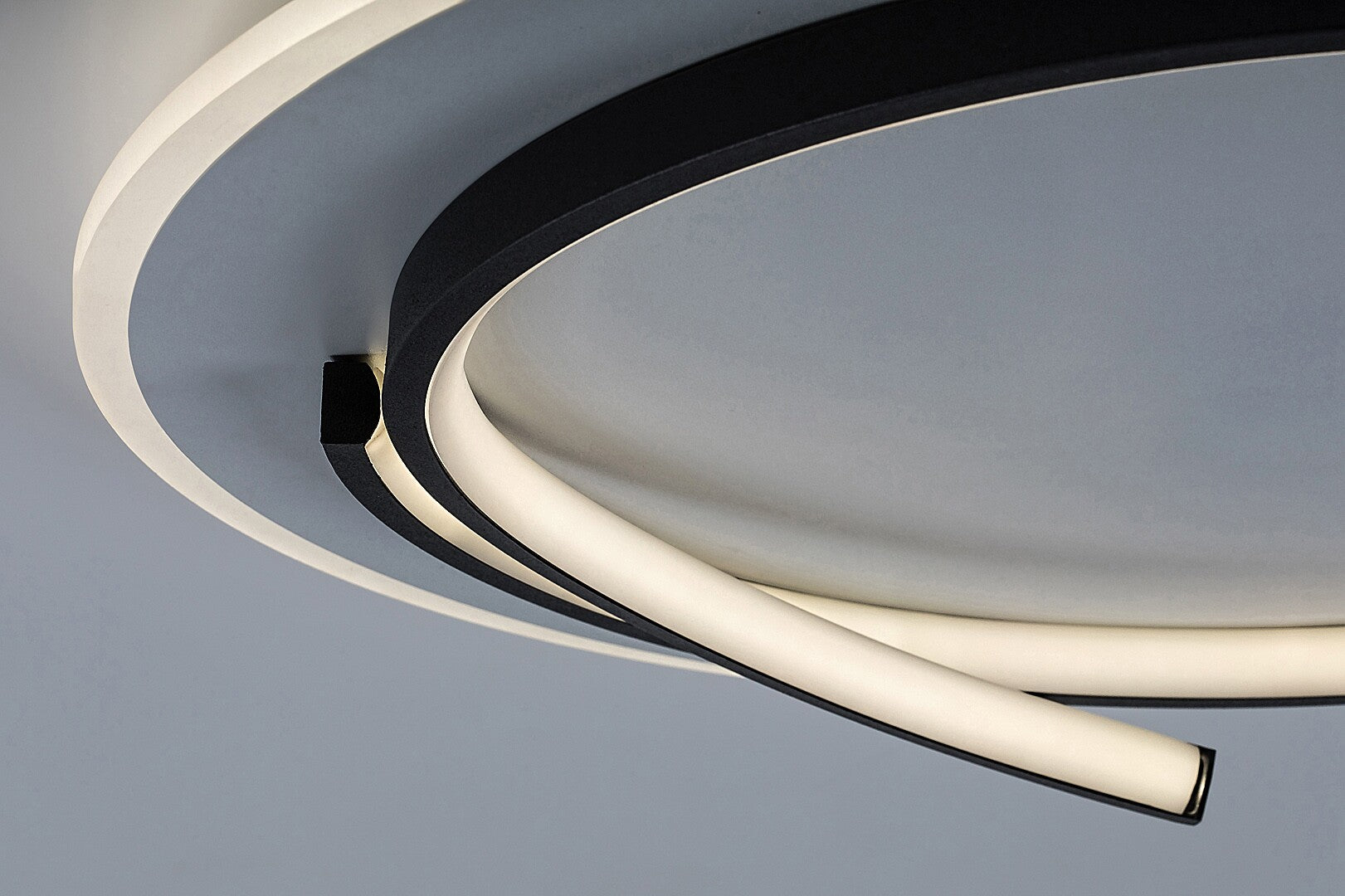Niloo – modern LED ceiling lamp, Ø48 cm, 40W, 4000K, black