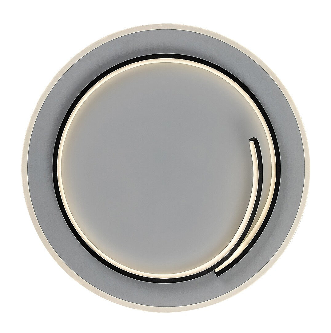 Niloo – modern LED ceiling lamp, Ø48 cm, 40W, 4000K, black