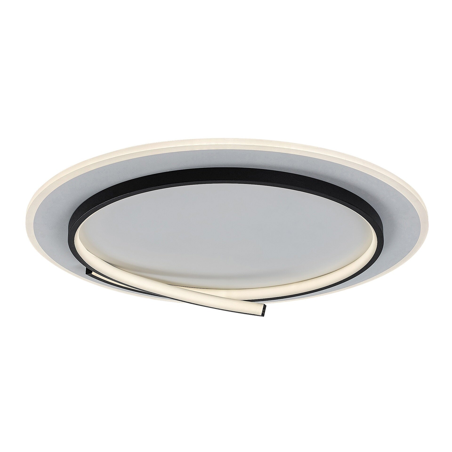 Niloo – modern LED ceiling lamp, Ø48 cm, 40W, 4000K, black