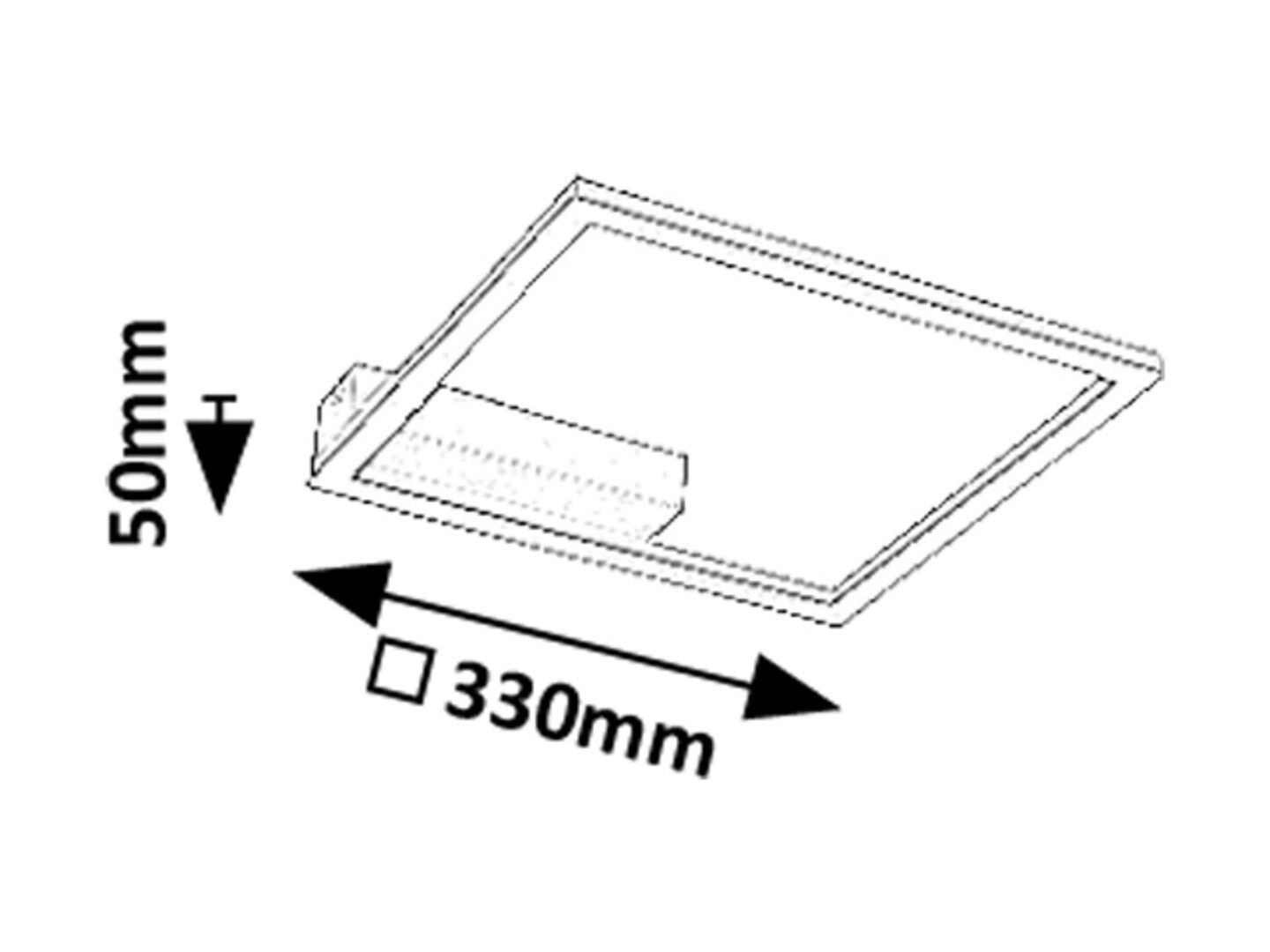 LED ceiling lamp Heleth RABALUX – 24W, square, black housing, warm light