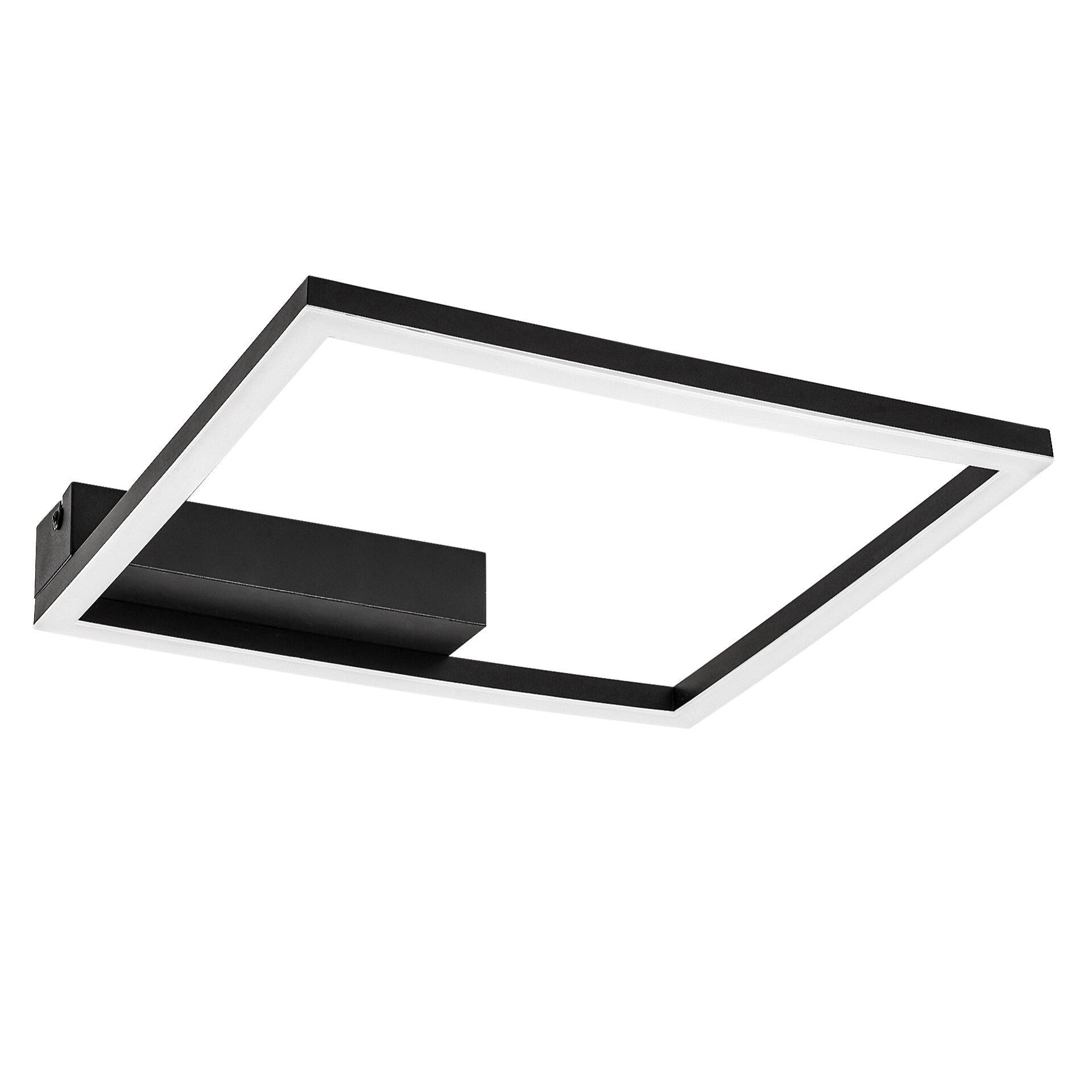 LED ceiling lamp Heleth RABALUX – 24W, square, black housing, warm light
