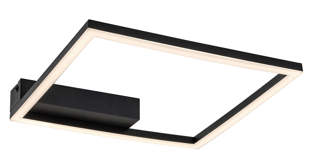 LED ceiling lamp Heleth RABALUX – 24W, square, black housing, warm light