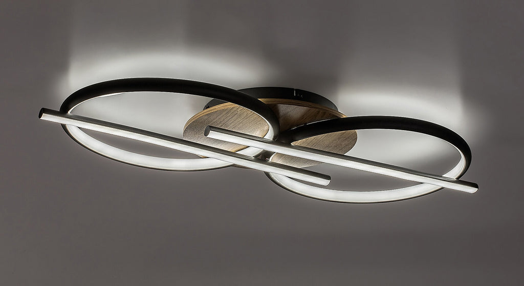 Modern LED ceiling lamp Arash RABALUX – 40W, 3 lights, wood and metal