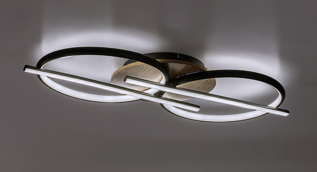 Modern LED ceiling lamp Arash RABALUX – 40W, 3 lights, wood and metal