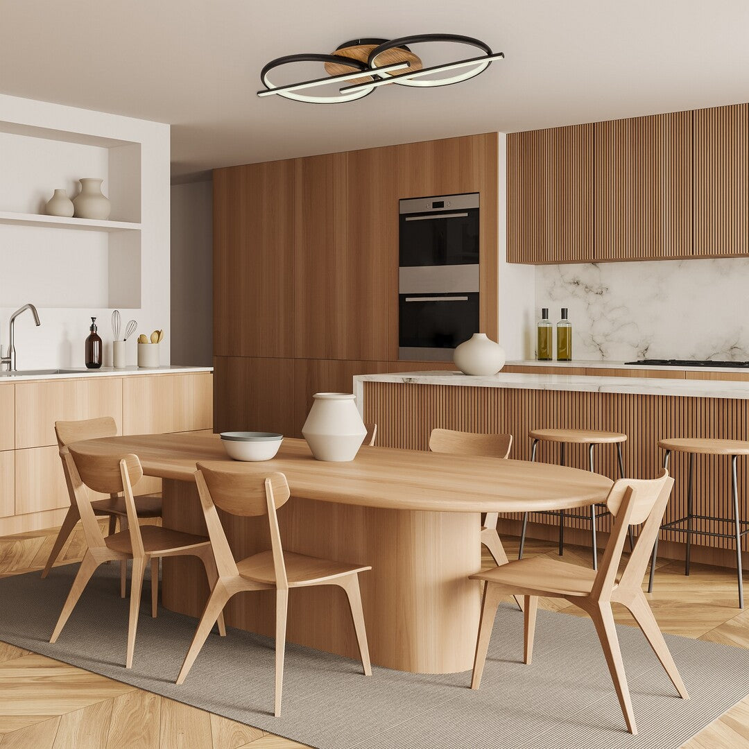 Modern LED ceiling lamp Arash RABALUX – 40W, 3 lights, wood and metal