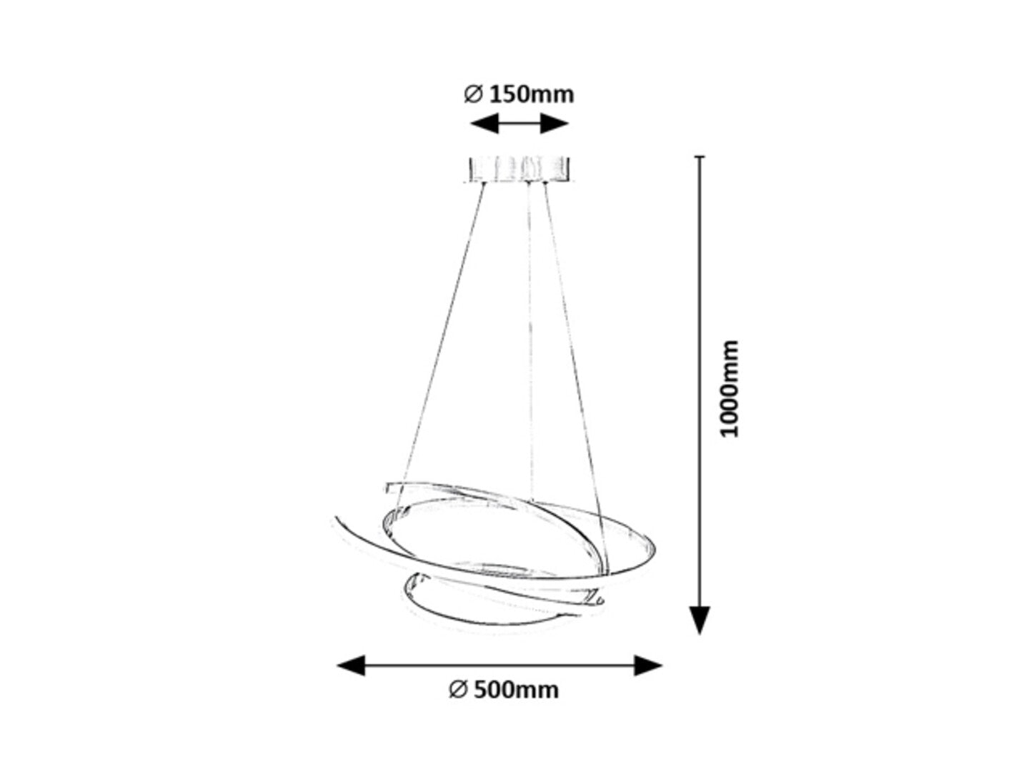 Esilda RABALUX LED pendant lamp – elegant light in attenuated chrome