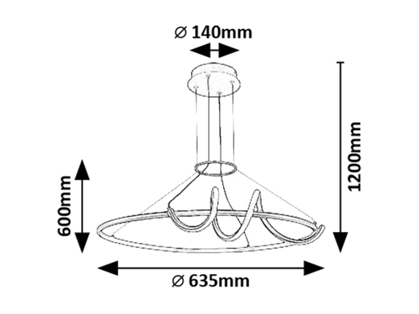 LED hanging lamp Menazi RABALUX – modern shape, remote control and dimming